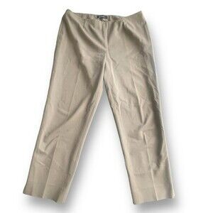 LAFAYETTE 148 Tan Cropped Bleeker Ankle Trousers Women's Size 10 Office Casual
